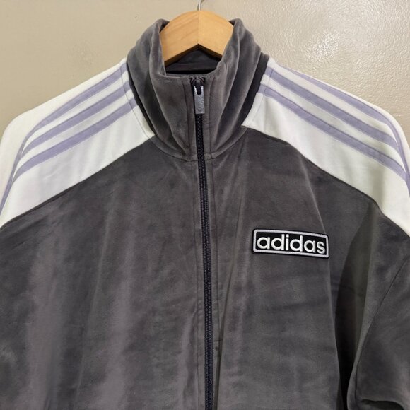 Adidas Originals Adibreak Velour TT Track Top Jacket Breakaway Womens M IW5585 - Picture 3 of 11